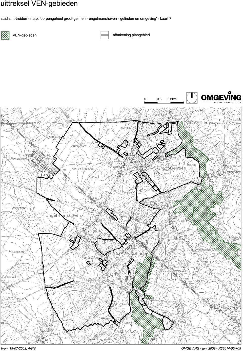 omgeving' - kaart 7 VE-gebieden afbakening plangebied 0 0.