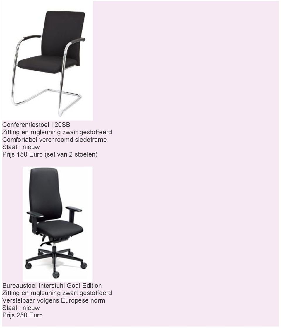 stoelen) Bureaustoel Interstuhl Goal Edition Zitting en