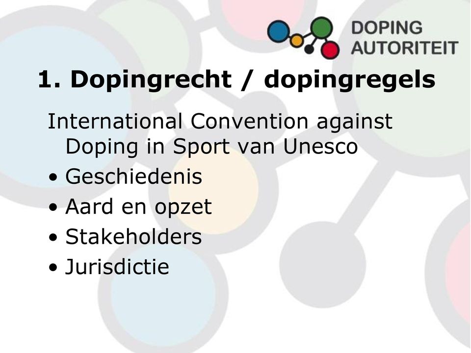 Doping in Sport van Unesco