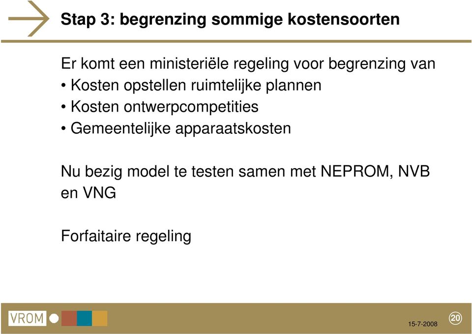 Kosten ontwerpcompetities Gemeentelijke apparaatskosten Nu bezig