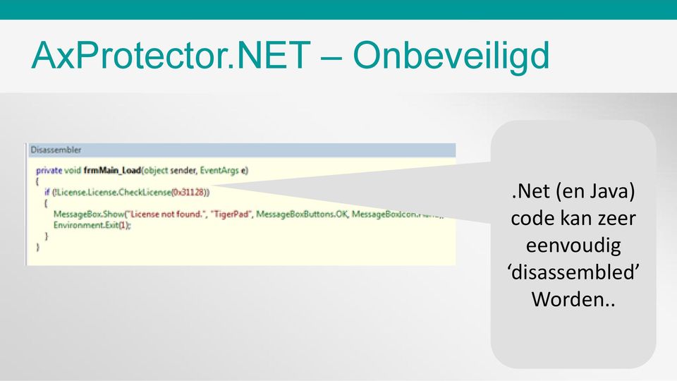 Net (en Java) code