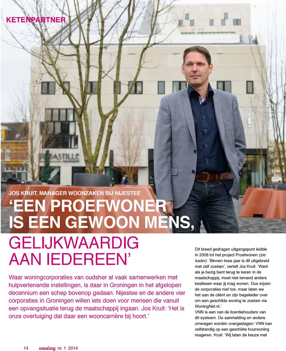 Nijestee en de andere vier corporaties in Groningen willen iets doen voor mensen die vanuit een opvangsituatie terug de maatschappij ingaan.
