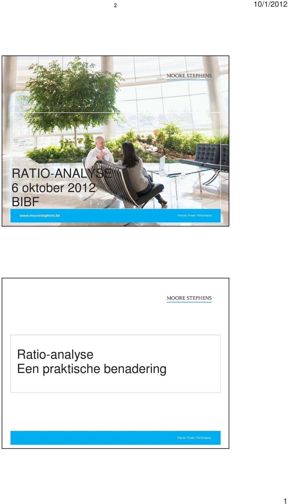 Performance 1 Ratio-analyse Een praktische