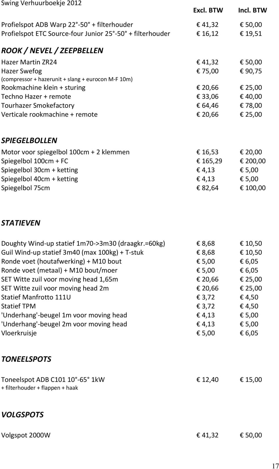 20,66 25,00 SPIEGELBOLLEN Motor voor spiegelbol 100cm + 2 klemmen 16,53 20,00 Spiegelbol 100cm + FC 165,29 200,00 Spiegelbol 30cm + ketting 4,13 5,00 Spiegelbol 40cm + ketting 4,13 5,00 Spiegelbol