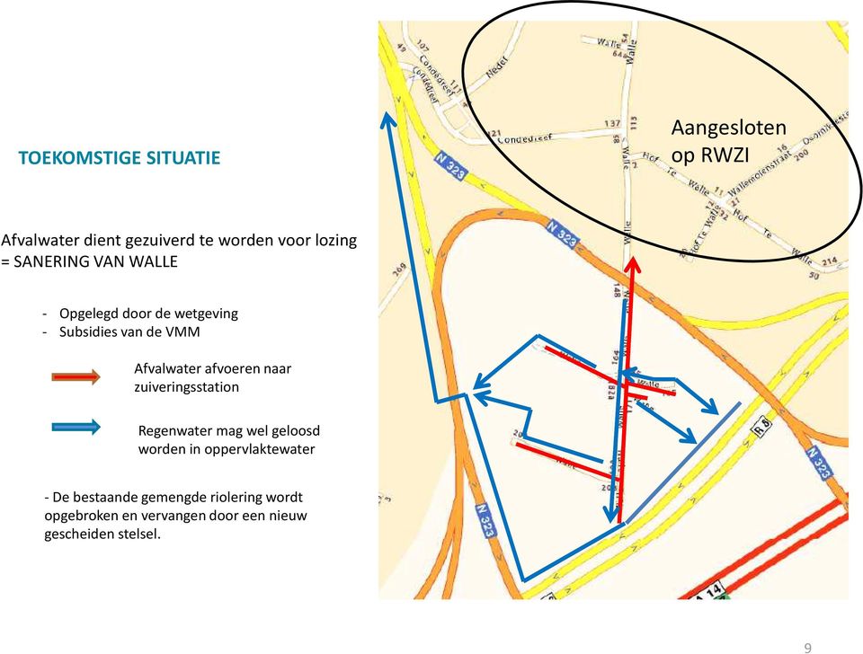 afvoeren naar zuiveringsstation Regenwater mag wel geloosd worden in oppervlaktewater -De