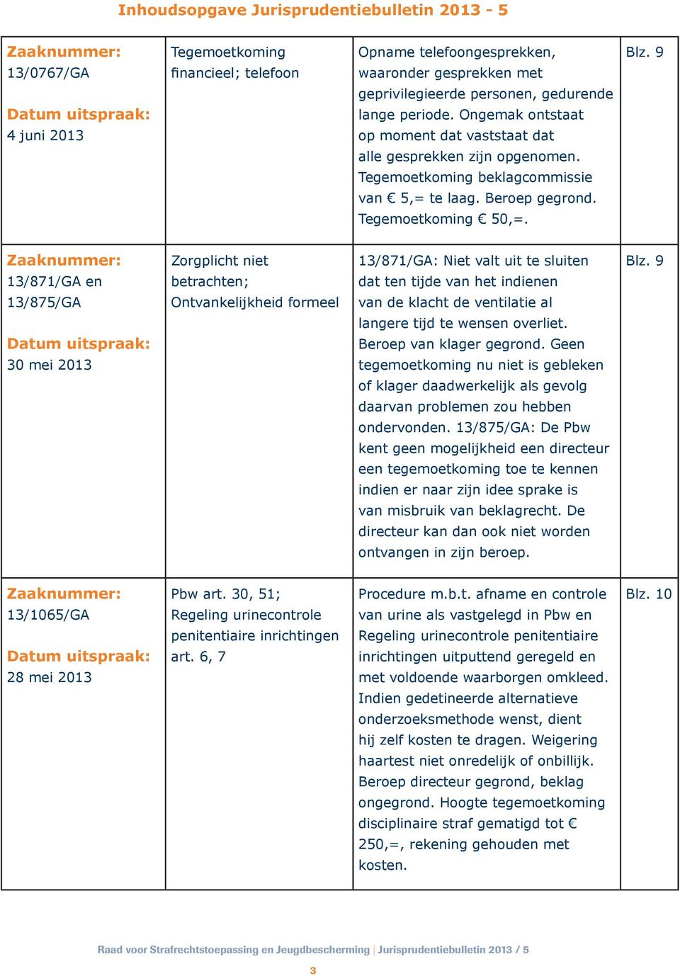 Tegemoetkoming beklagcommissie van 5,= te laag. Beroep gegrond. Tegemoetkoming 50,=. Zorgplicht niet 13/871/GA: Niet valt uit te sluiten Blz.