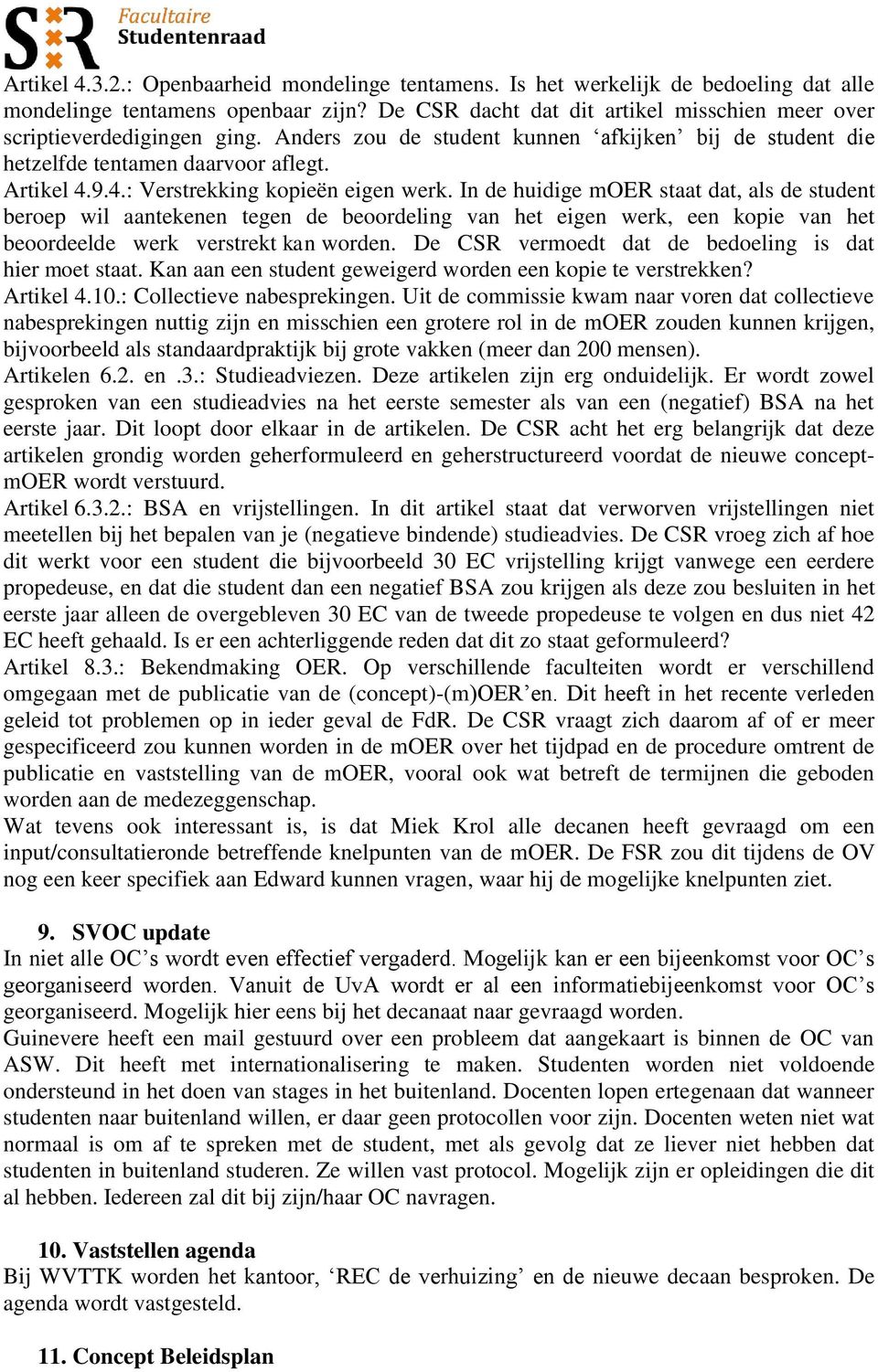 9.4.: Verstrekking kopieën eigen werk.