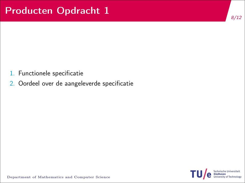 Functionele specificatie