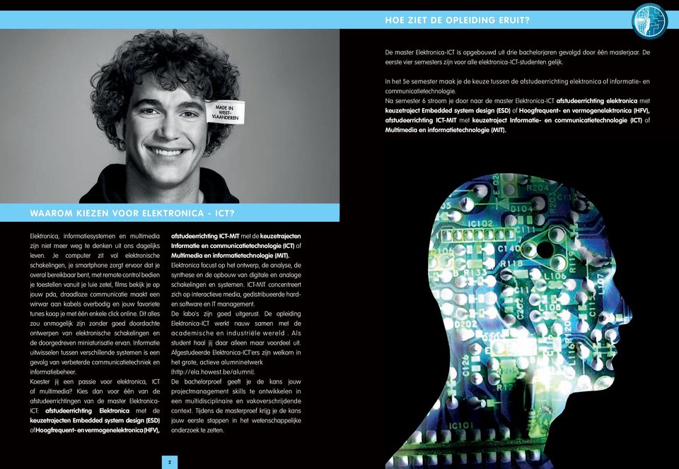 Na semester 6 stroom je door naar de master Elektronica-ICT afstudeerrichting elektronica met keuzetraject Embedded system design (ESD) of Hoogfrequent- en vermogenelektronica (HFV),