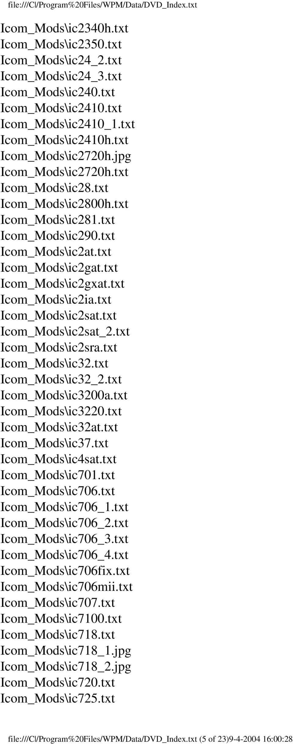 txt Icom_Mods\ic2sat.txt Icom_Mods\ic2sat_2.txt Icom_Mods\ic2sra.txt Icom_Mods\ic32.txt Icom_Mods\ic32_2.txt Icom_Mods\ic3200a.txt Icom_Mods\ic3220.txt Icom_Mods\ic32at.txt Icom_Mods\ic37.