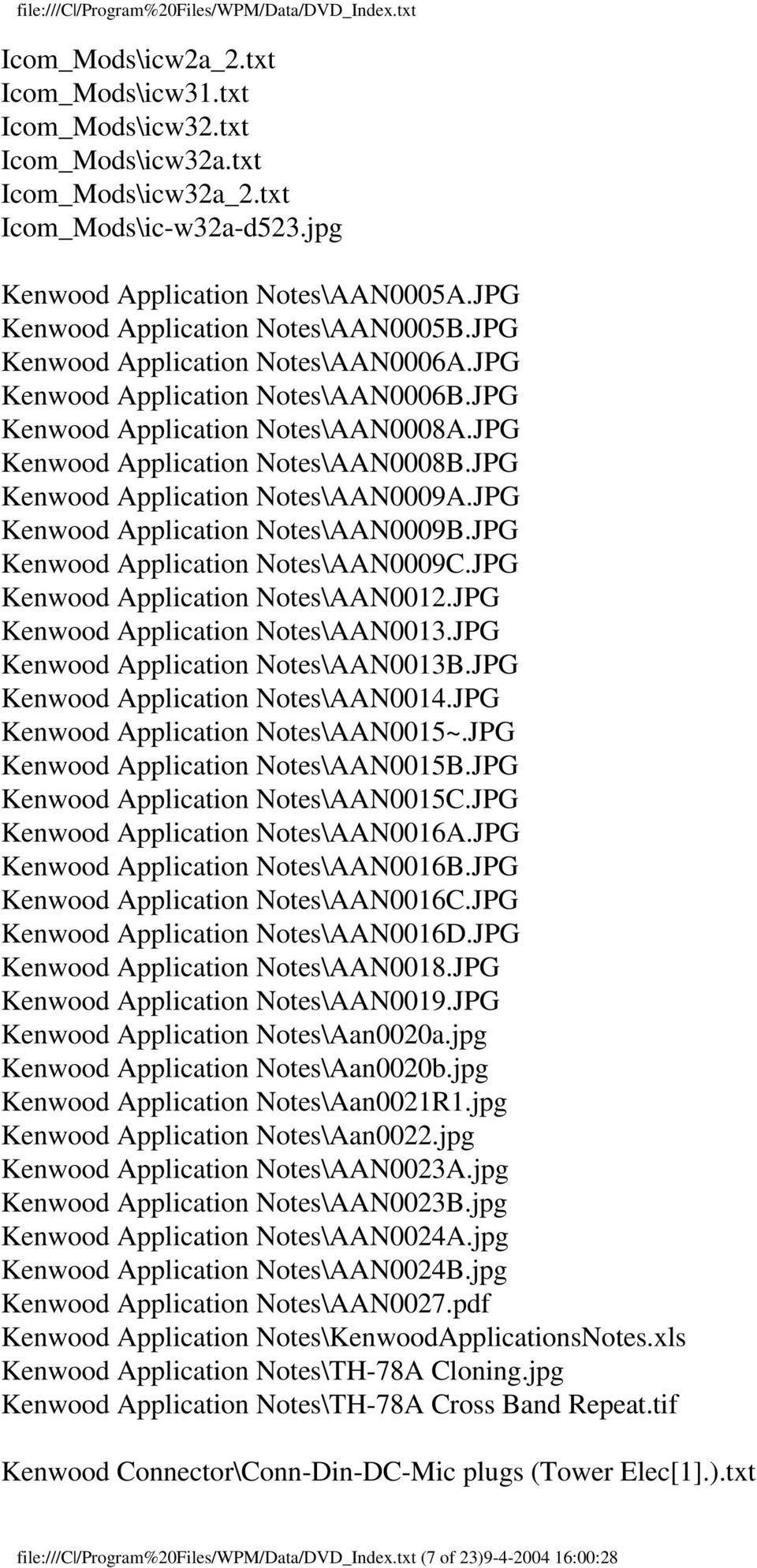 JPG Kenwood Application Notes\AAN0009A.JPG Kenwood Application Notes\AAN0009B.JPG Kenwood Application Notes\AAN0009C.JPG Kenwood Application Notes\AAN0012.JPG Kenwood Application Notes\AAN0013.