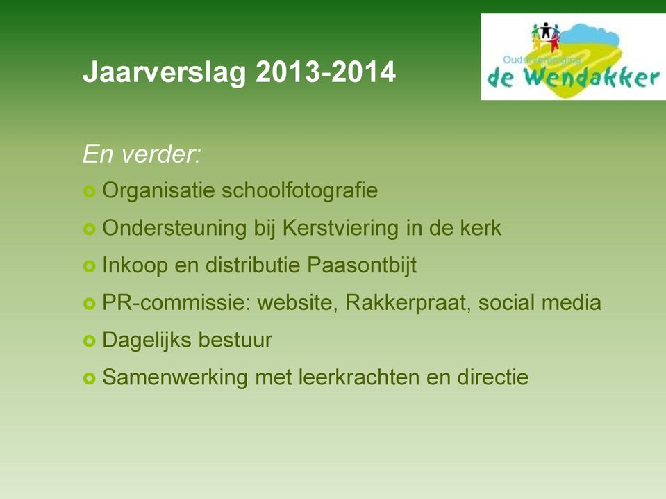 distributie Paasontbijt PR-commissie: website, Rakkerpraat,