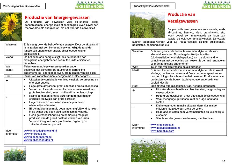 Door de akkerrand in te zaaien met een bioenergiegewas, krijgt de rand de functie van energieleverancier, emissiebeperking en biodiversiteit.