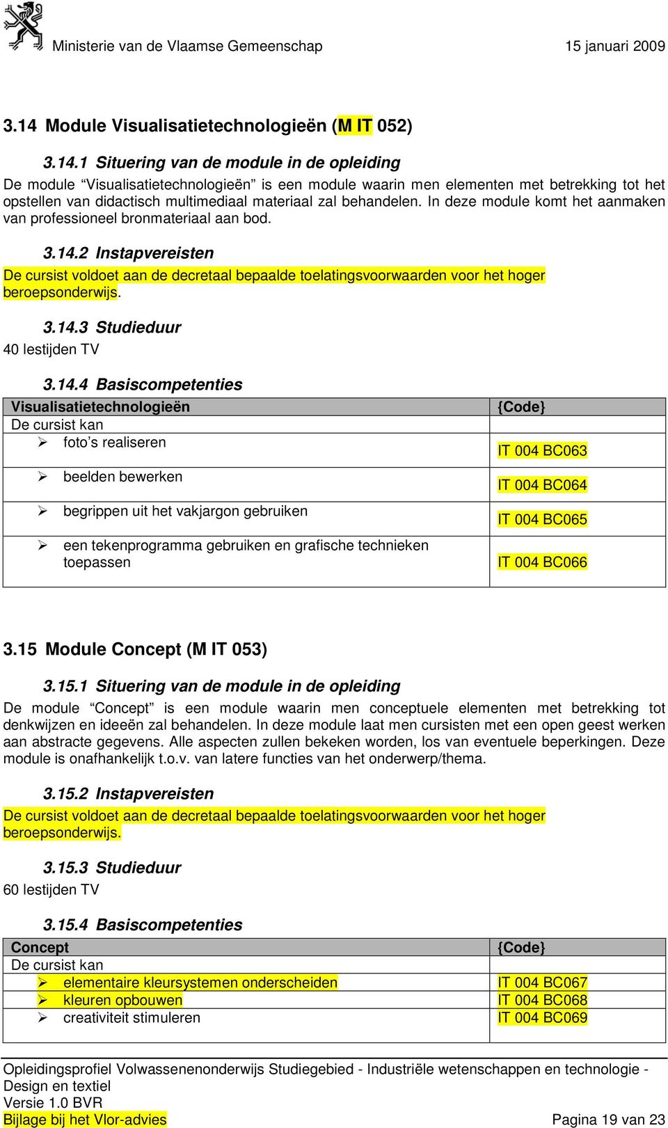 2 Instapvereisten 3.14.