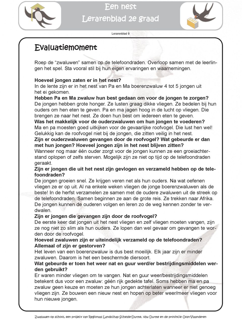 De jongen hebben grote honger. Ze lusten graag dikke vliegen. Ze bedelen bij hun ouders om hen eten te geven. Pa en ma jagen hoog in de lucht op vliegen. Die brengen ze naar het nest.