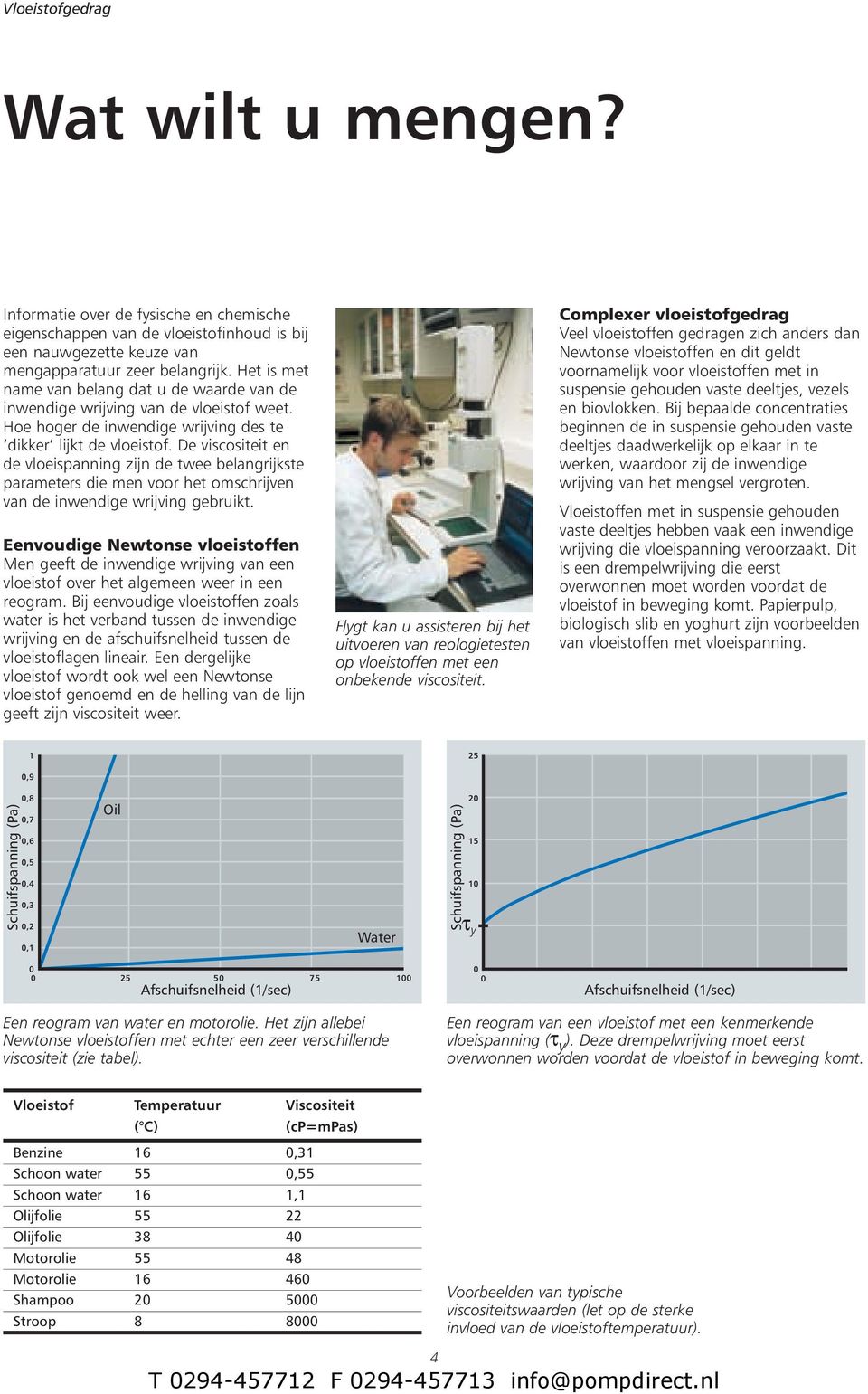 De viscositeit en de vloeispanning zijn de twee belangrijkste parameters die men voor het omschrijven van de inwendige wrijving gebruikt.