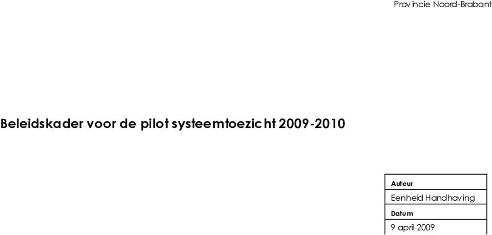 systeemtoezicht 2009-2010