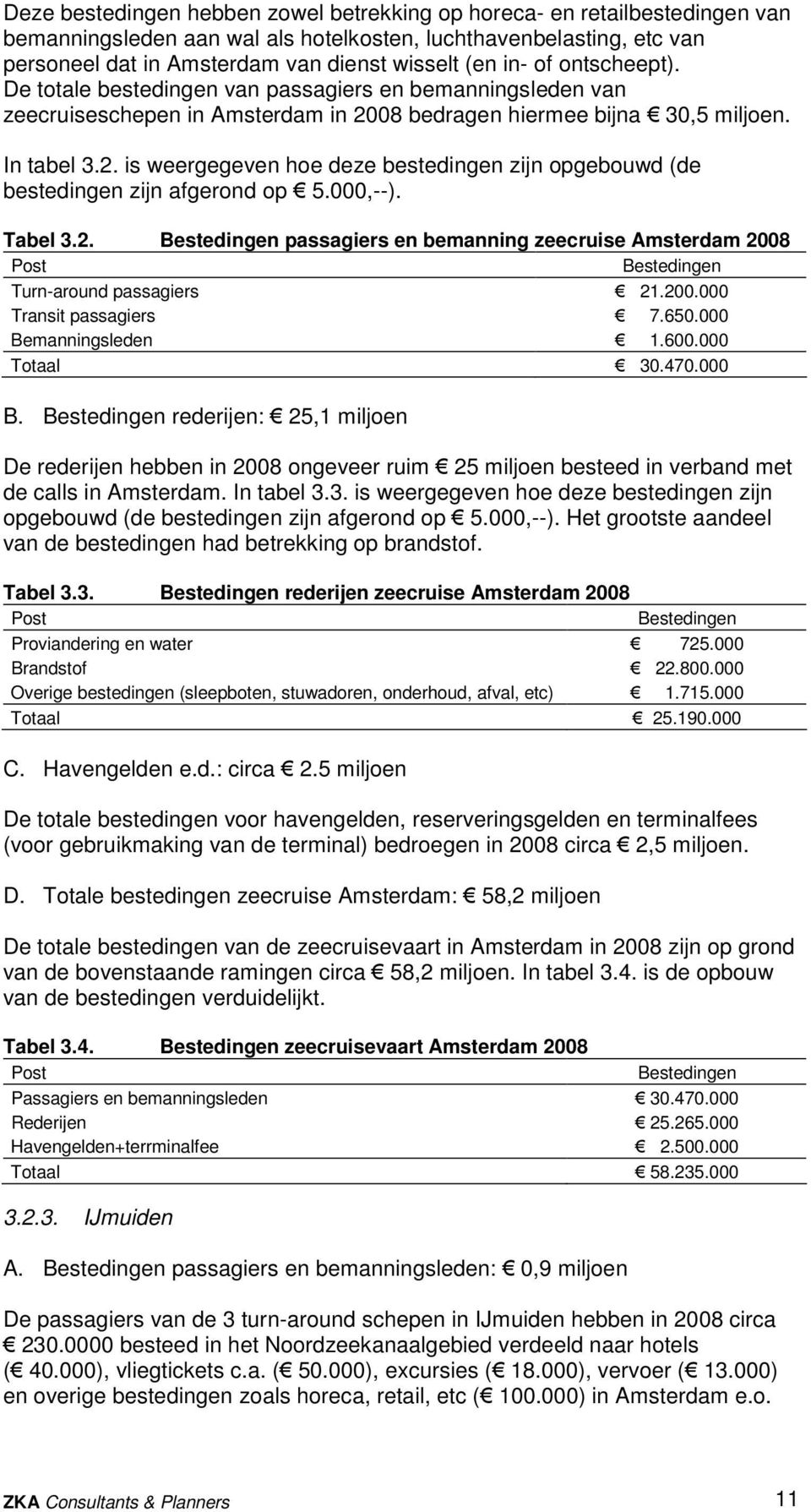 08 bedragen hiermee bijna 30,5 miljoen. In tabel 3.2. is weergegeven hoe deze bestedingen zijn opgebouwd (de bestedingen zijn afgerond op 5.000,--). Tabel 3.2. Bestedingen passagiers en bemanning zeecruise Amsterdam 2008 Post Bestedingen Turn-around passagiers 21.