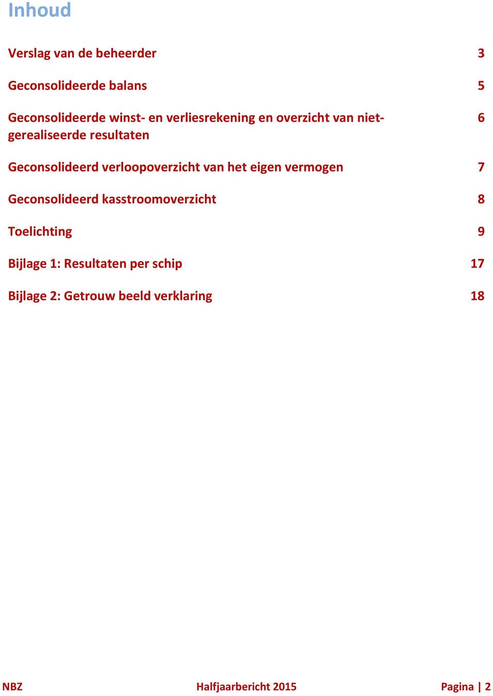 het eigen vermogen 8B7 9BGeconsolideerd kasstroomoverzicht 10B8 1BToelichting 12B9 31Bijlage 1: