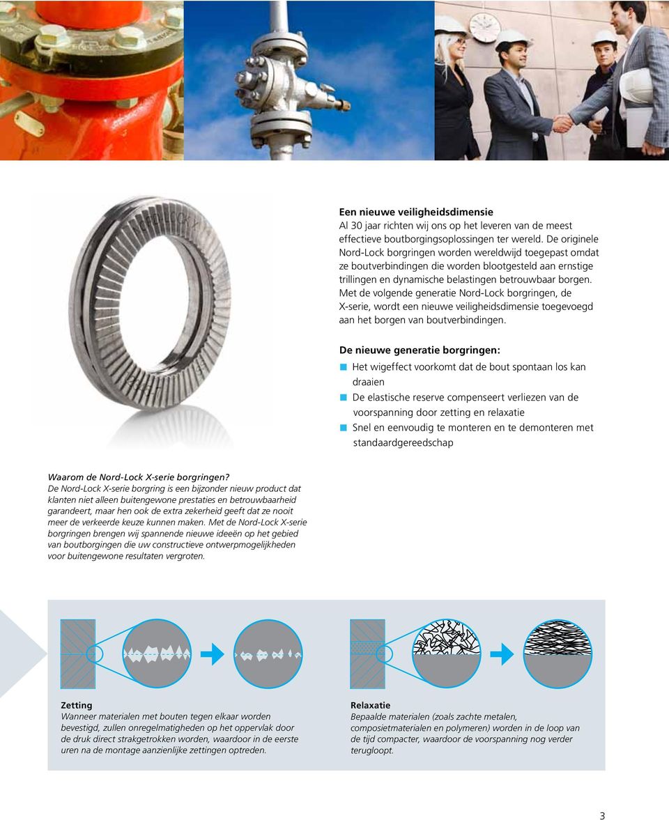 Met de volgende generatie Nord-Lock borgringen, de X-serie, wordt een nieuwe veiligheidsdimensie toegevoegd aan het borgen van boutverbindingen.