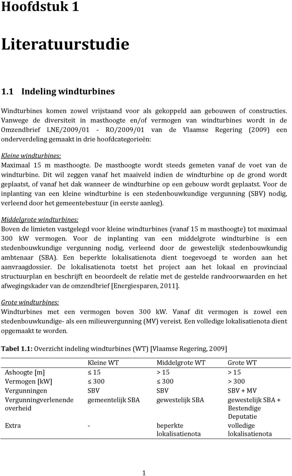 hoofdcategorieën: Kleine windturbines: Maximaal 15 m masthoogte. De masthoogte wordt steeds gemeten vanaf de voet van de windturbine.