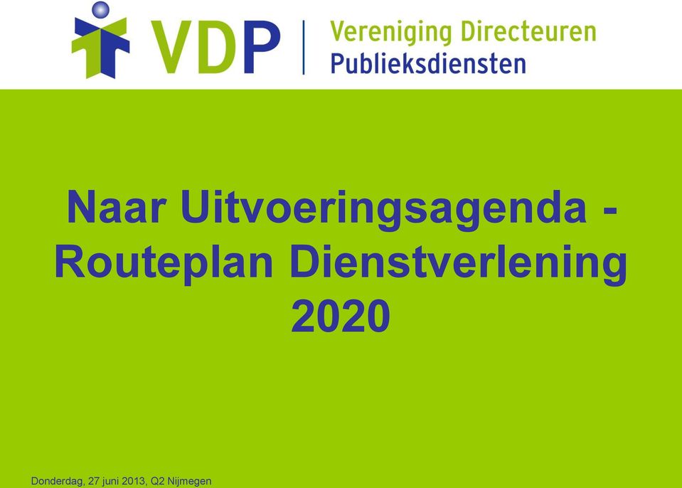 Dienstverlening 2020