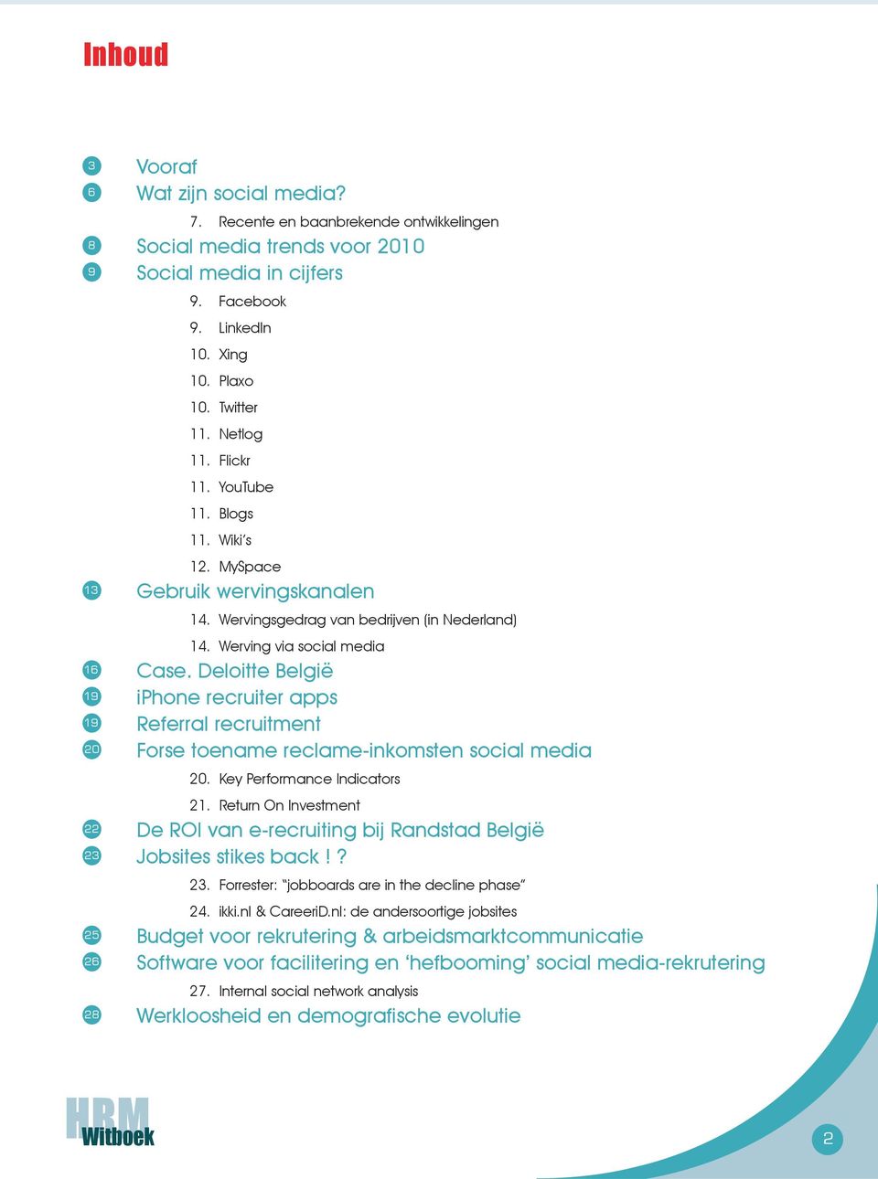 Deloitte België iphone recruiter apps Referral recruitment Forse toename reclame-inkomsten social media 20. Key Performance Indicators 21.