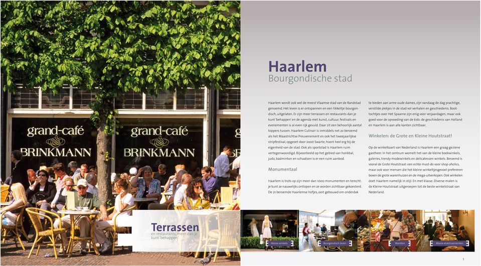 Haarlem Culinair is inmiddels net zo beroemd als het Maastrichtse Preuvenement en ook het tweejaarlijkse stripfestival, opgezet door Joost Swarte, hoort heel erg bij de eigenheid van de stad.
