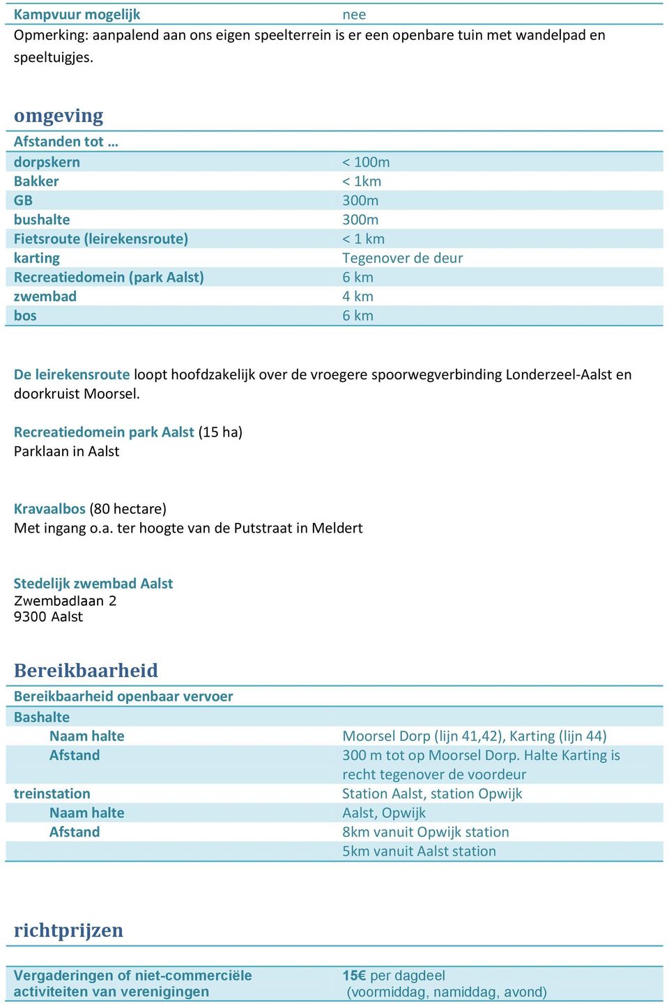 leirekensroute loopt hoofdzakelijk over de vroegere spoorwegverbinding Londerzeel-Aalst en doorkruist Moorsel.