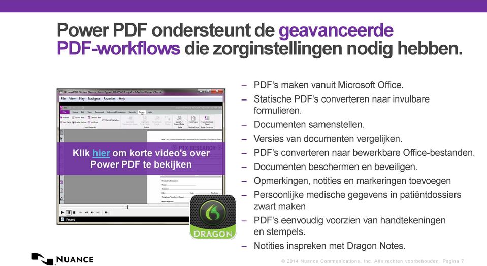 Documenten samenstellen. Versies van documenten vergelijken. PDF's converteren naar bewerkbare Office-bestanden. Documenten beschermen en beveiligen.