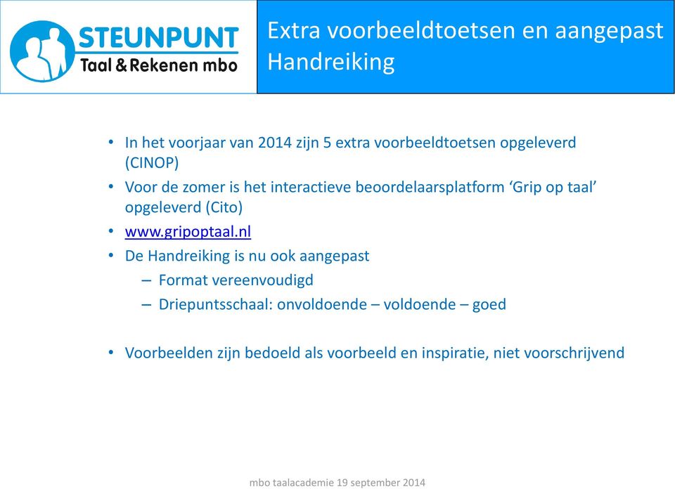 taal opgeleverd (Cito) www.gripoptaal.