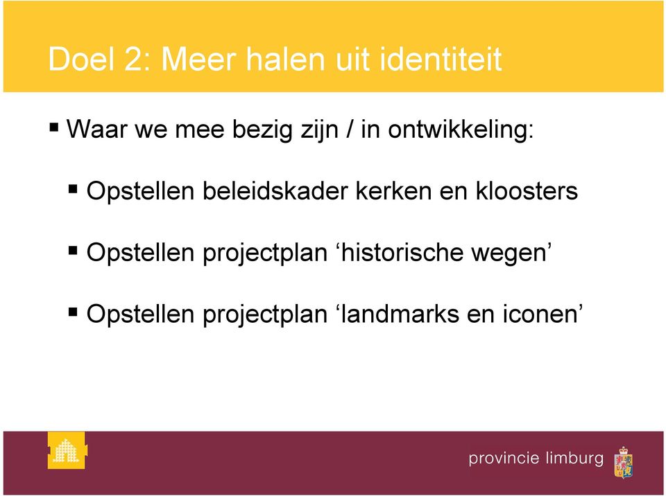 beleidskader kerken en kloosters Opstellen