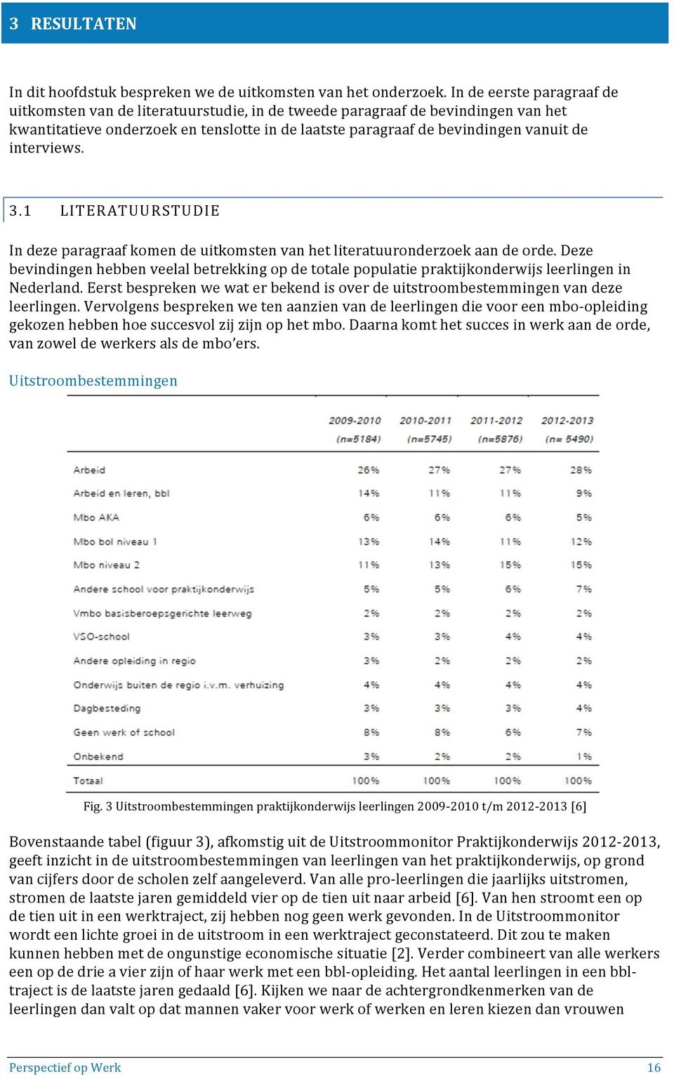 interviews. 3.1 LITERATUURSTUDIE In deze paragraaf komen de uitkomsten van het literatuuronderzoek aan de orde.