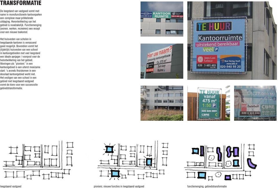 Bovendien vormt het (tijdelijk) huisvesten van een school in kantoorgebieden met veel leegstand een ideale aanjager / voorpost voor de herontwikkeling van het gebied.