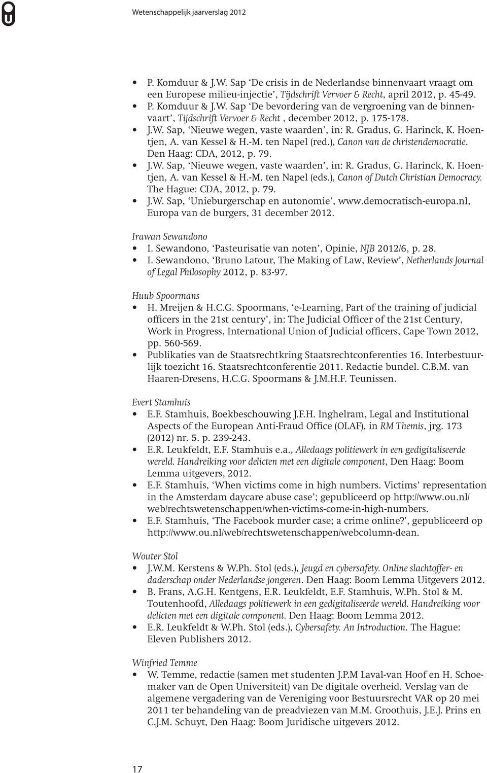 ), Canon of Dutch Christian Democracy. The Hague: CDA, 2012, p. 79. J.W. Sap, Unieburgerschap en autonomie, www.democratisch-europa.nl, Europa van de burgers, 31 december Irawan Sewandono I.