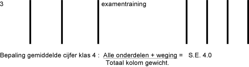 Alle onderdelen + weging =