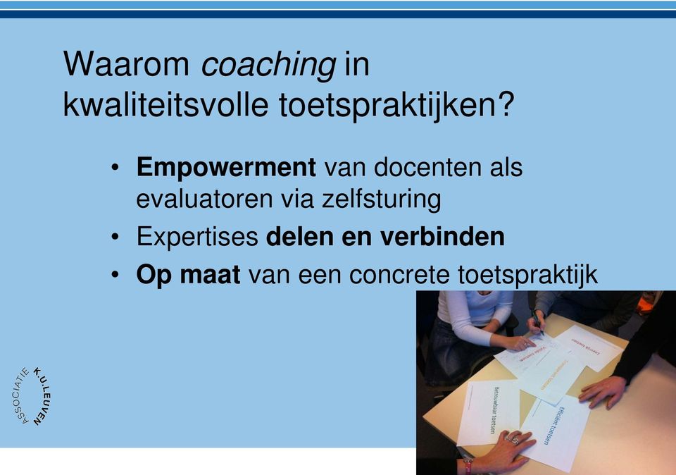 Empowerment van docenten als evaluatoren via