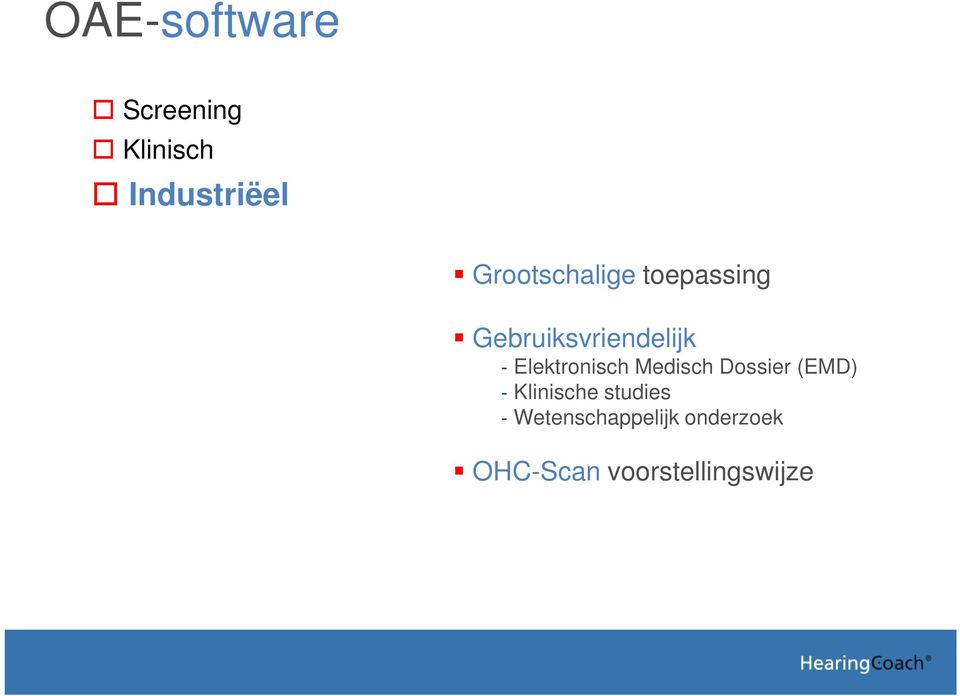 Elektronisch Medisch Dossier (EMD) Klinische