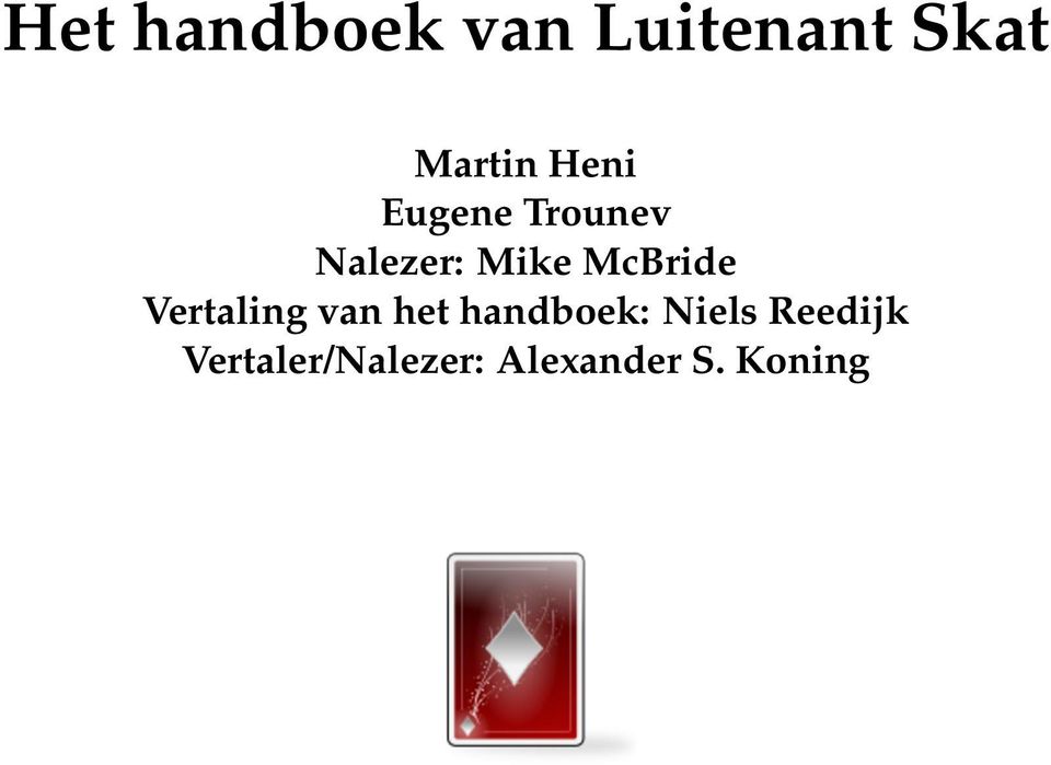 van het handboek: Niels Reedijk