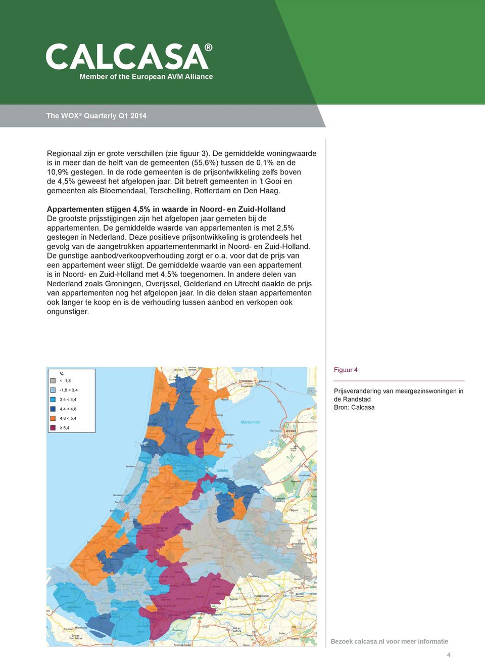 Appartementen stijgen 4,5% in waarde in Noord- en Zuid-Holland De grootste prijsstijgingen zijn het afgelopen jaar gemeten bij de appartementen.