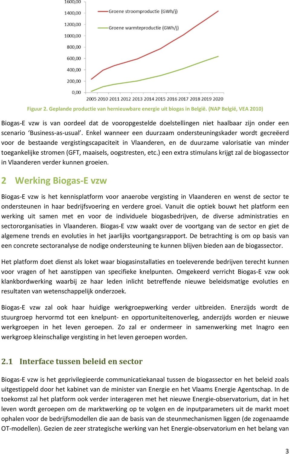 Enkel wanneer een duurzaam ondersteuningskader wordt gecreëerd voor de bestaande vergistingscapaciteit in Vlaanderen, en de duurzame valorisatie van minder toegankelijke stromen (GFT, maaisels,