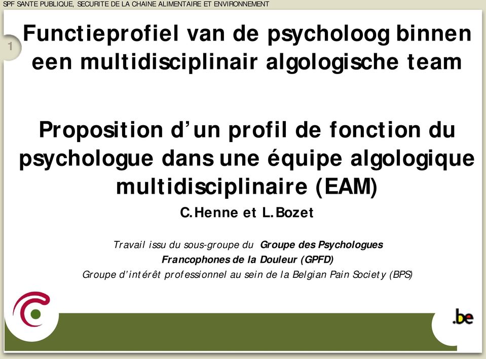 multidisciplinaire (EAM) C.Henne et L.