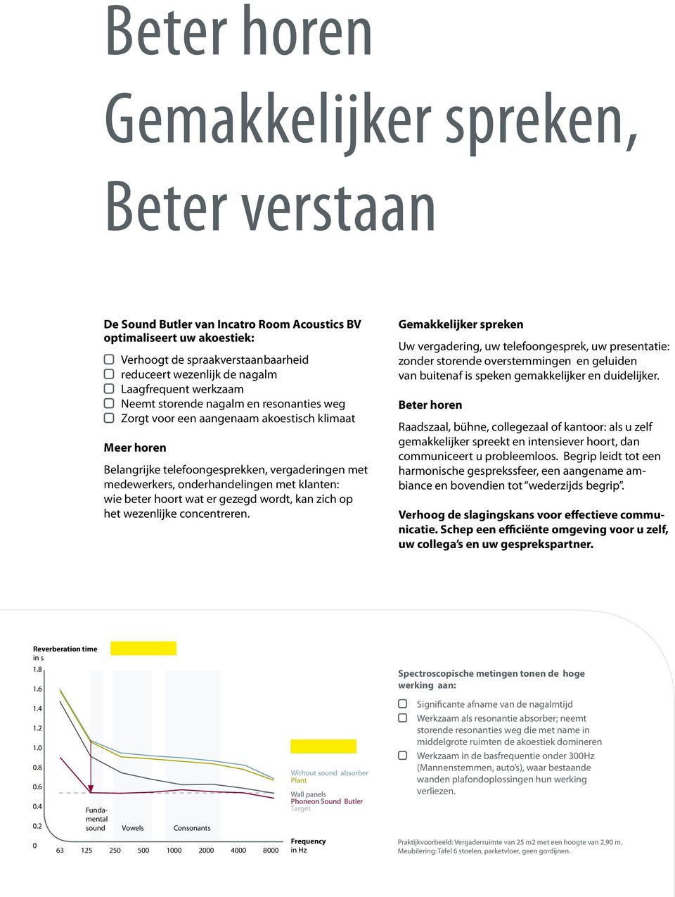 met klanten: wie beter hoort wat er gezegd wordt, kan zich op het wezenlijke concentreren.