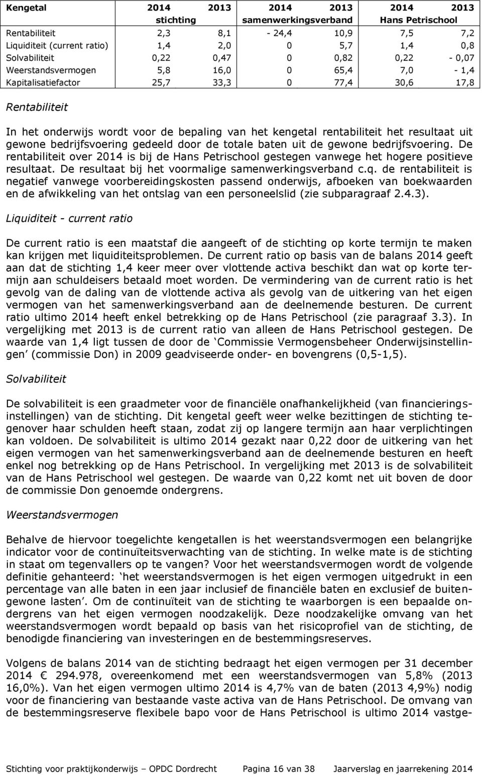 het resultaat uit gewone bedrijfsvoering gedeeld door de totale baten uit de gewone bedrijfsvoering.