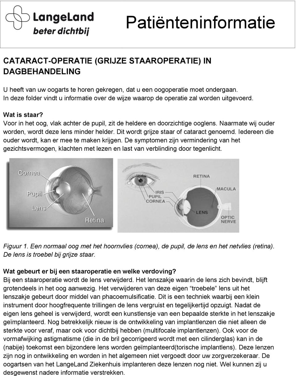 Naarmate wij ouder worden, wordt deze lens minder helder. Dit wordt grijze staar of cataract genoemd. Iedereen die ouder wordt, kan er mee te maken krijgen.