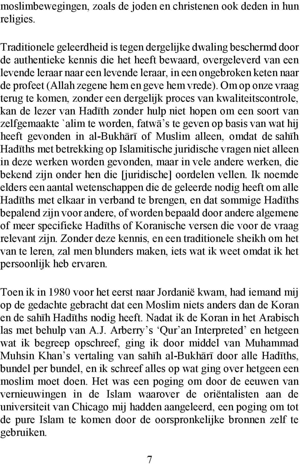 naar de profeet (Allah zegene hem en geve hem vrede).