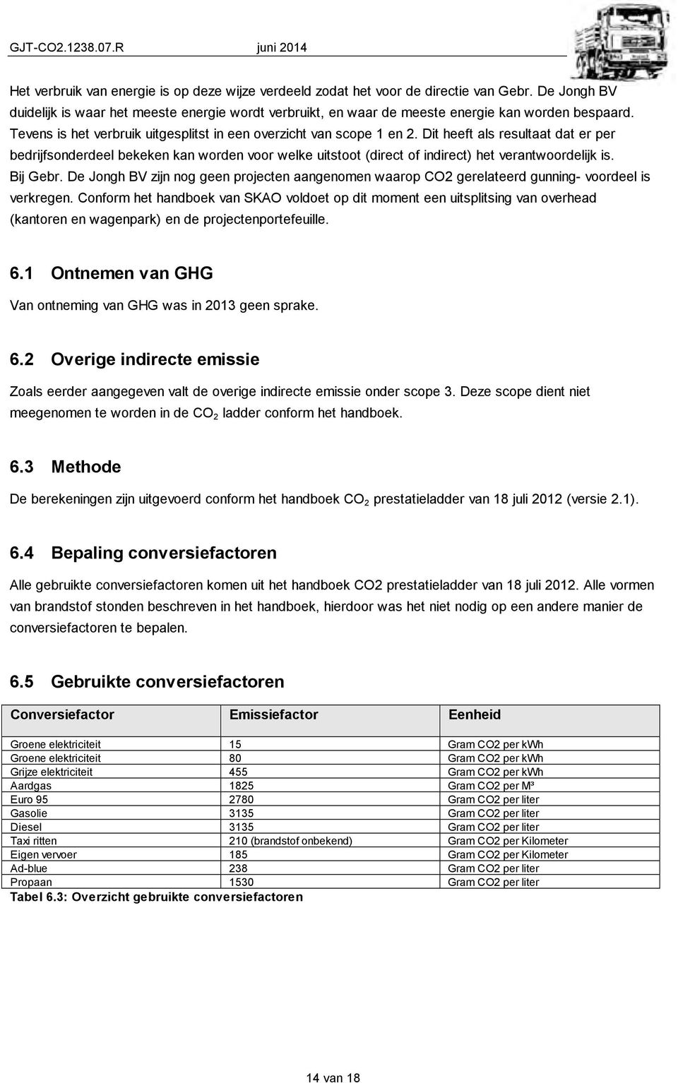 Dit heeft als resultaat dat er per bedrijfsonderdeel bekeken kan worden voor welke uitstoot (direct of indirect) het verantwoordelijk is. Bij Gebr.