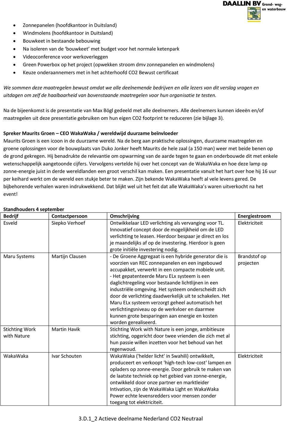 omdat we alle deelnemende bedrijven en alle lezers van dit verslag vragen en uitdagen om zelf de haalbaarheid van bovenstaande maatregelen voor hun organisatie te testen.