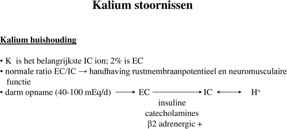 handhaving rustmembraanpotentieel en neuromusculaire