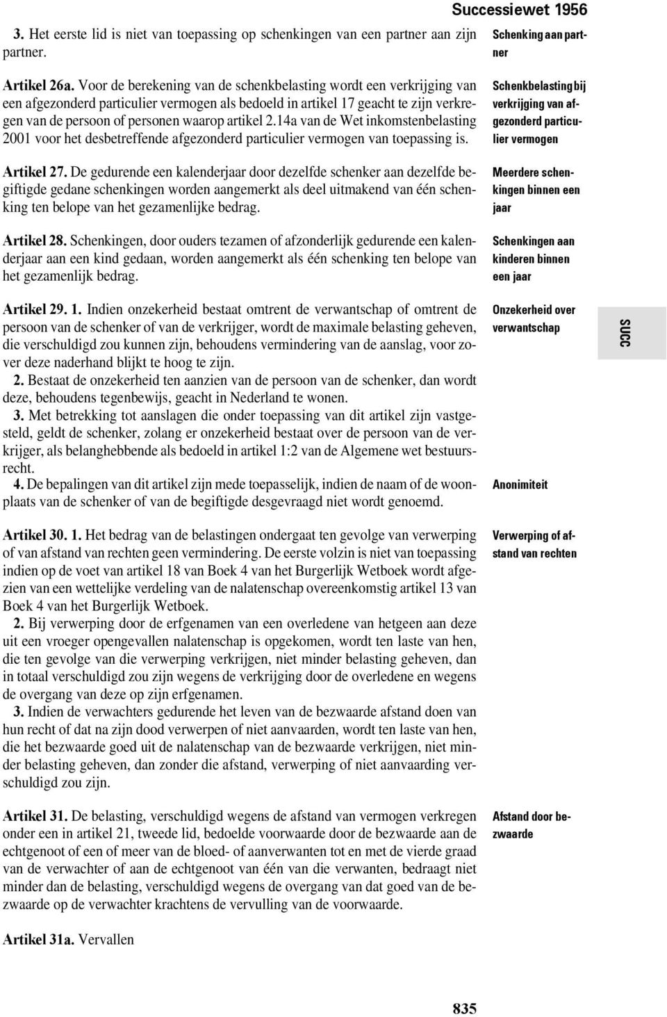 14a van de Wet inkomstenbelasting 2001 voor het desbetreffende afgezonderd particulier vermogen van toepassing is. Artikel 27.